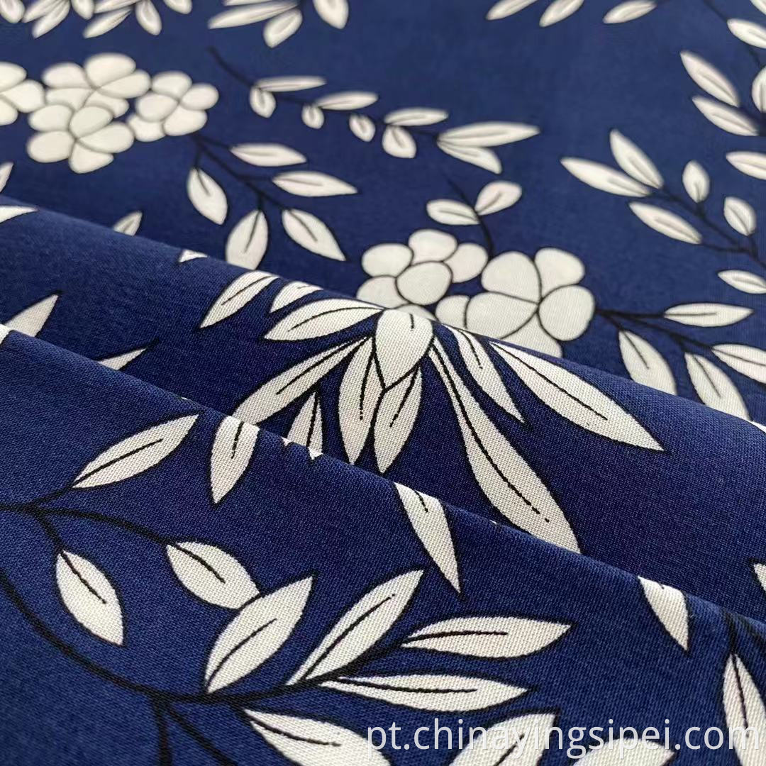 Tecido Rayon Challis Fabric Fabric Material Floral Material Tropical Impresso 100% Viscose Rayon Fabric for Dress Shirt